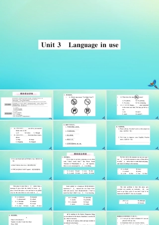 九年级英语上册 Module 5 Museums Unit 3 Language in use习题课件 (新版)外研版 课件