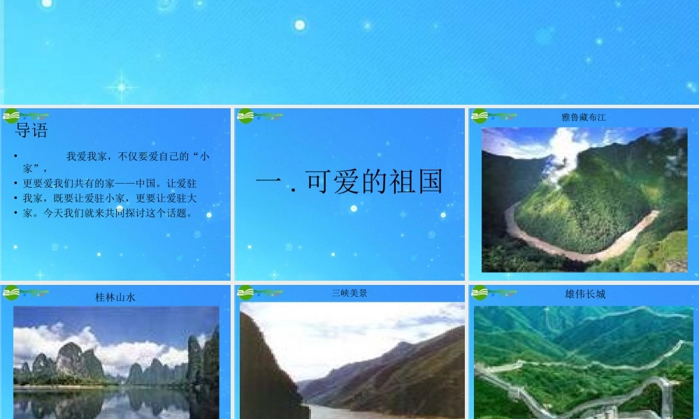 八年级政治上册 (我爱你，中国)课件 鲁教版 课件