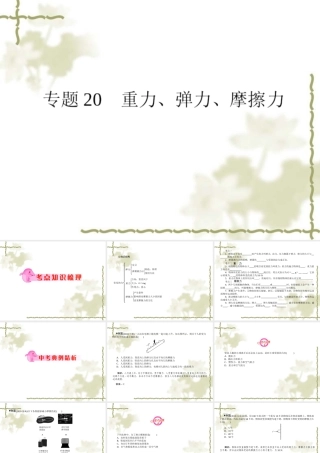 重力弹力摩擦力