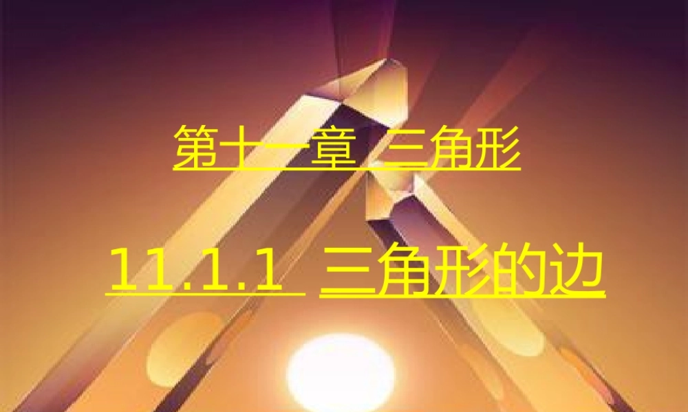 第1课时1111三角形的边