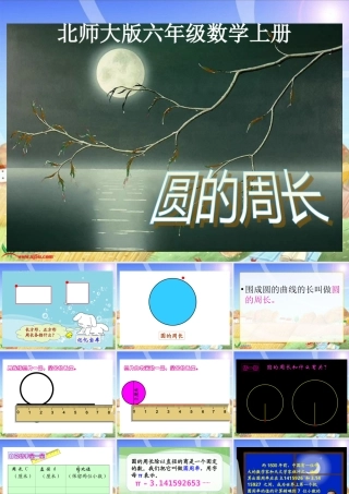 北师大版数学六年级上册《圆的周长》PPT课件