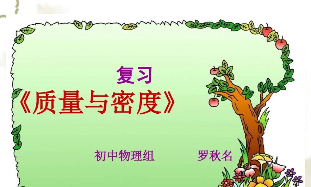 质量密度复习__(公开课)