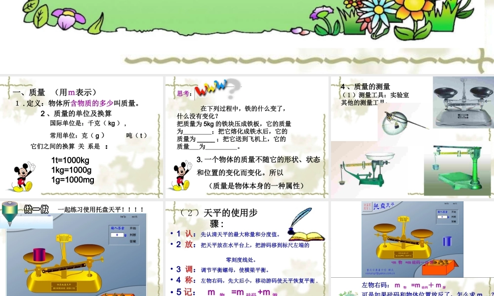 质量密度复习__(公开课)