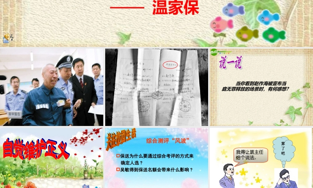 八年级政治下册 自觉维护正义课件 人教新课标版 课件