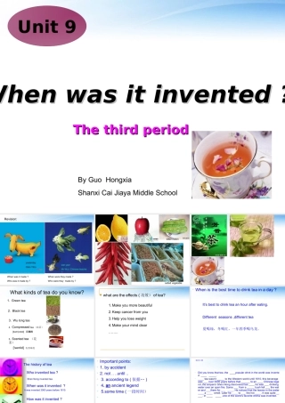 八年级英语上册 unit9 When was it invented sectionB3a课件 人教新目标版 课件