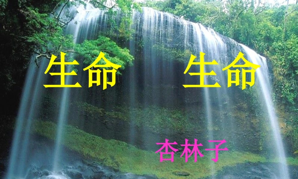 七年级语文上册 第一单元(生命，生命)课件 ppt 课件
