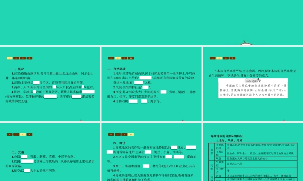 八年级地理下册 5.3 西北地区和青藏地区(第2课时 青藏地区)课件 (新版)湘教版 课件