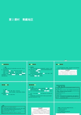 八年级地理下册 5.3 西北地区和青藏地区(第2课时 青藏地区)课件 (新版)湘教版 课件