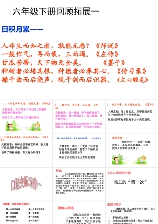 六年级下册口语交际习作一