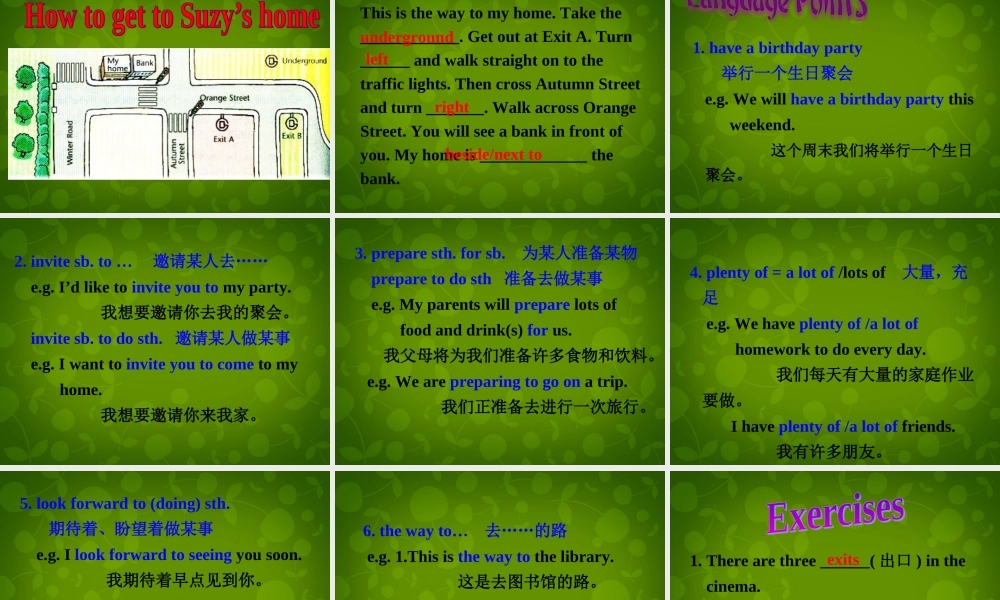 七年级英语下册 Unit 4 Finding your way Task课件2 (新版)牛津版 课件