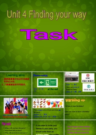 七年级英语下册 Unit 4 Finding your way Task课件2 (新版)牛津版 课件