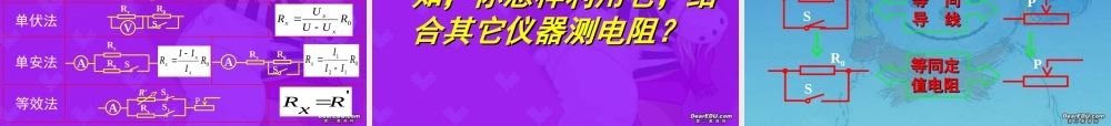 初中物理总复习电学专题 多种方法测电阻 试题