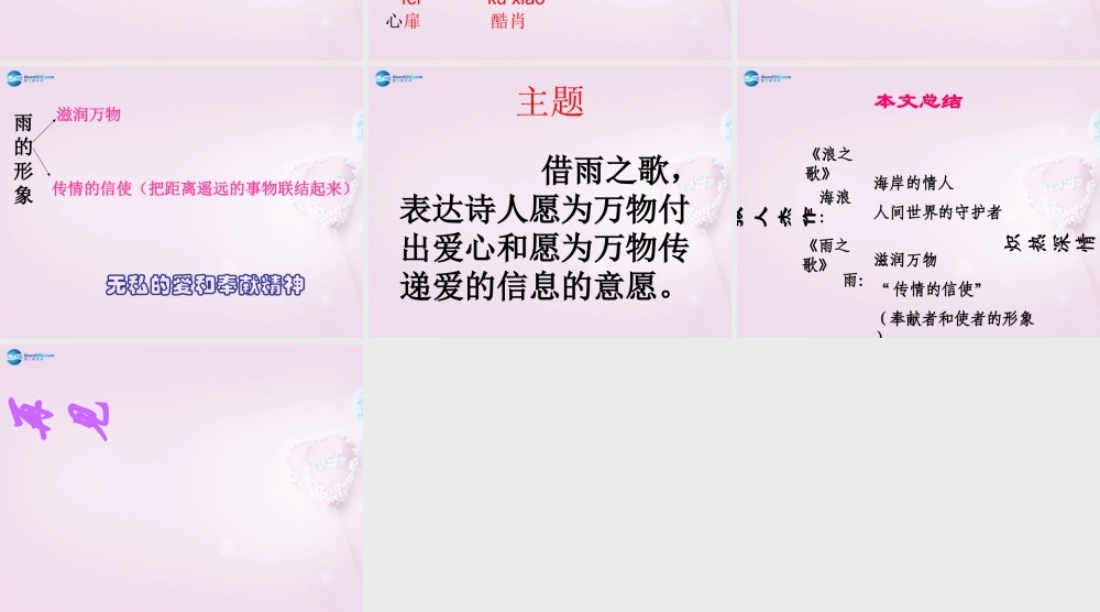 八年级语文下册 10(组歌)(雨之歌)课件2 新人教版 课件