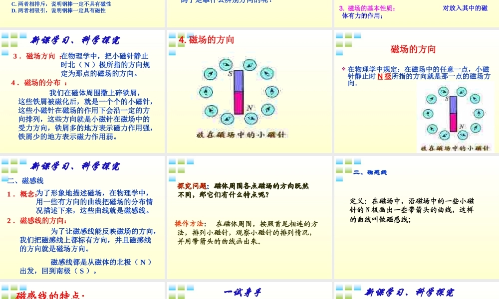 八年级物理下册 磁场课件