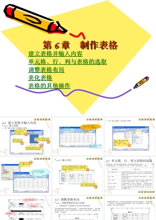 第6章WORD制作表格