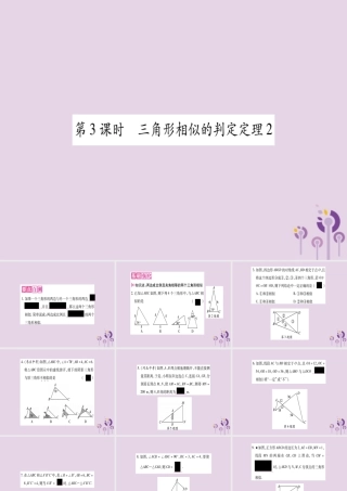 九年级数学上册 第22章 相似形 222 相似三角形的判定 第3课时 三角形相似的判定定理2作业课件 (新版)沪科版 课件