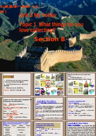 八年级英语上学期unit3 My hobby-湘教版 ppt 课件