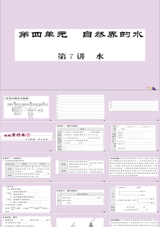 中考化学总复习 第一轮复习 系统梳理 夯基固本 第7讲 水课件