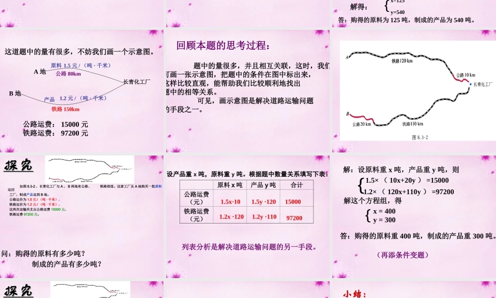 中学七年级数学下册(8.3 二元一次方程组解决实际问题)课件3 (新版)新人教版 课件