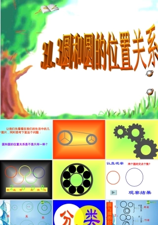 九年级数学下册 圆与圆的位置关系课件 沪科版 课件