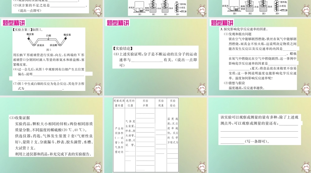 中考化学复习 题型复习(四)实验探究题 题型之五 影响因素的探究课件