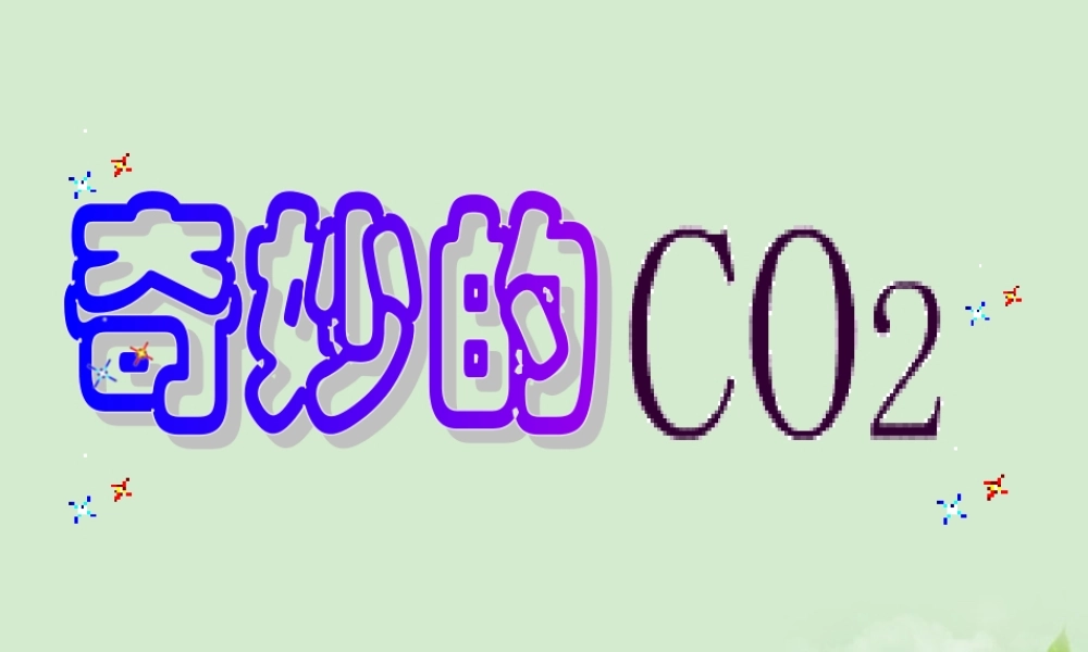 八年级化学 奇妙的二氧化碳课件 沪教版 课件