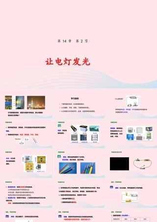 九年级物理全册 142 让电灯发光课件(新版)沪科版 课件