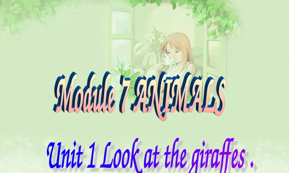 七年级英语Module 7 Unit1 Look at the giraffes 课件外研版 课件