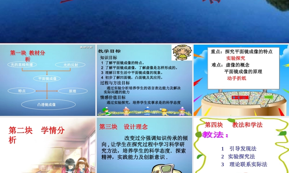 八年级物理上册 第4章 第3节 平面镜成像说课课件 (新版)新人教版 课件