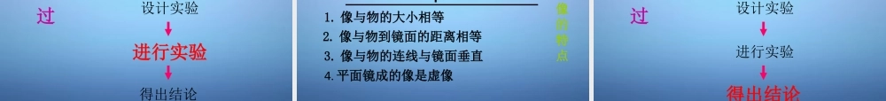 八年级物理上册 第4章 第3节 平面镜成像说课课件 (新版)新人教版 课件