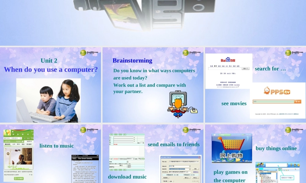 中学七年级英语上册 Module 7 Computers Unit 2 When do you use a computer？课件 (新版)外研版 课件