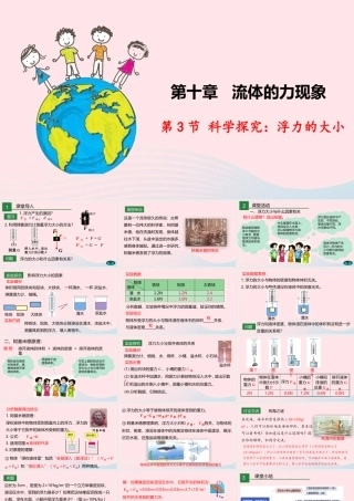 八年级物理下册 10.3 科学探究：浮力的大小课件 (新版)教科版 课件