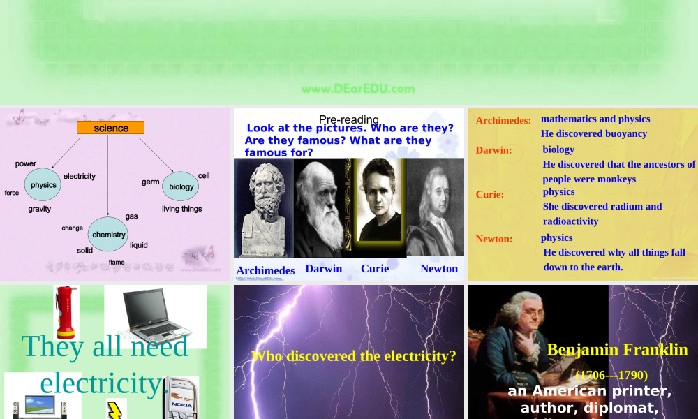 人教版高一英语Unit16 Scientists at work课件