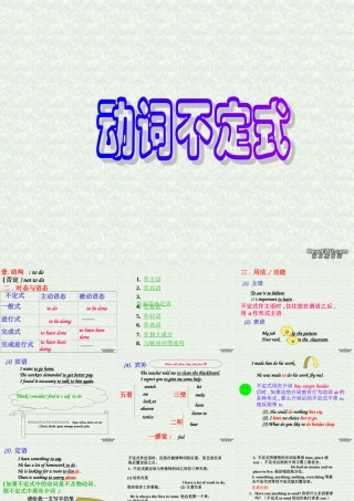 新课标高二英语动词不定式 课件