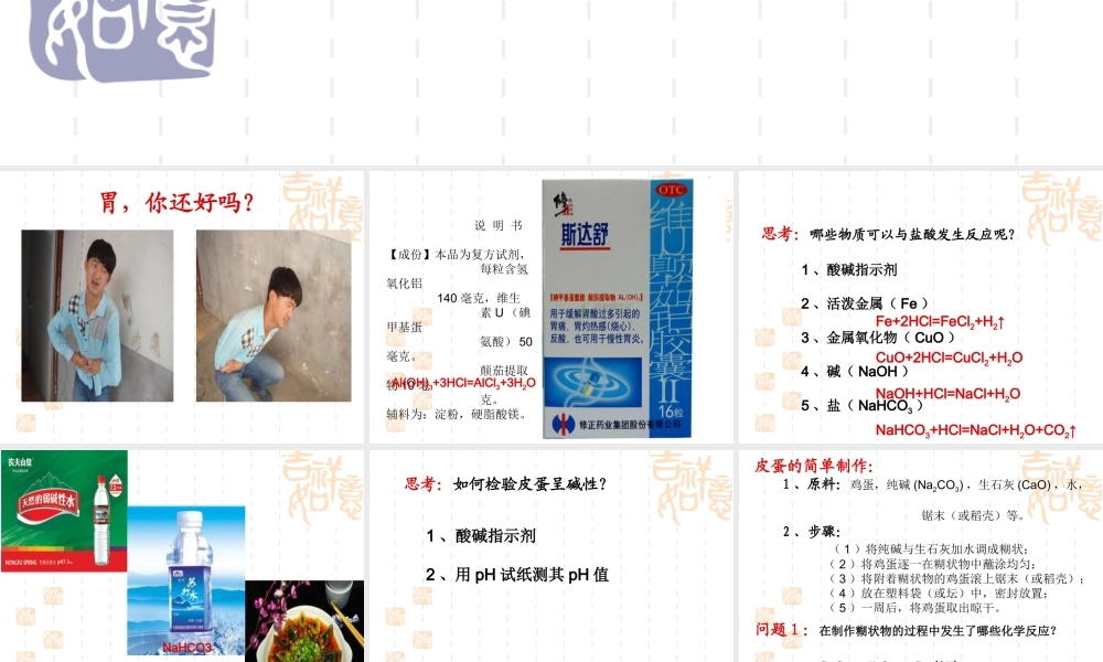 酸碱盐专题复习课