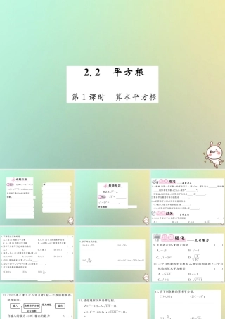 八年级数学上册 第二章 实数 2.2 平方根(1)习题课件 (新版)北师大版 课件