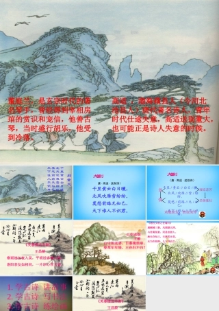 九年级语文下册 第四单元(送别诗三首)别董大课件 北师大版 课件