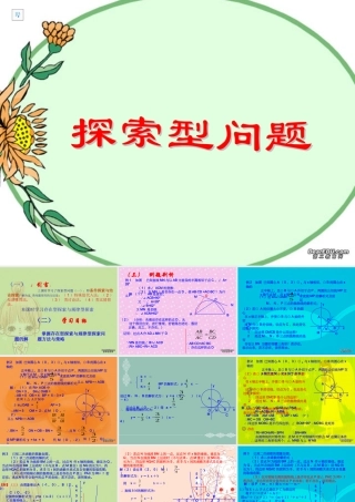 初三数学总复习探索性问题 试题