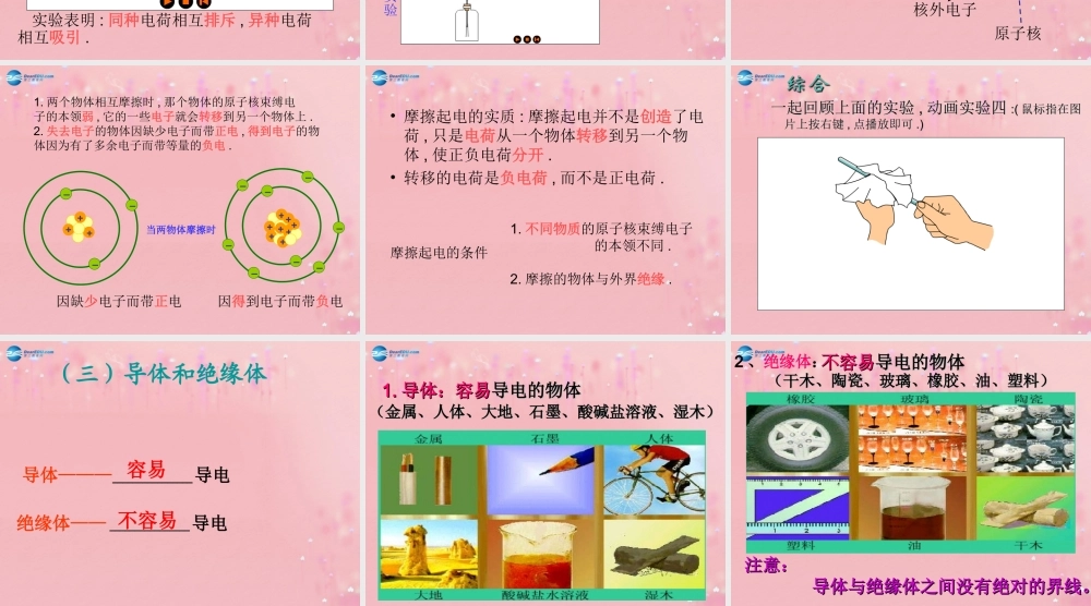 九年级物理全册 151 两种电荷课件 (新版)新人教版 教案-2