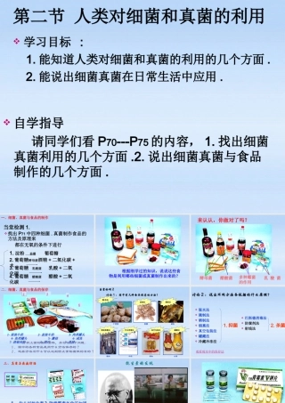 八年级生物上册 第五章第二节人类对细菌真菌的利用课件 人教新课标版 课件