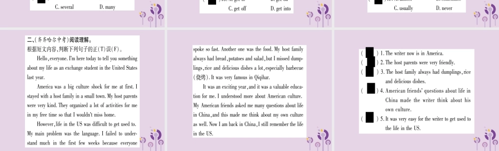 九年级英语全册 Unit 10 You re supposed to shake hands Section A作业课件 (新版)人教新目标版 课件