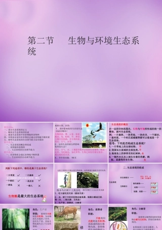 中学七年级生物上册 1.2.2 生物与环境组成生态系统课件 新人教版 课件
