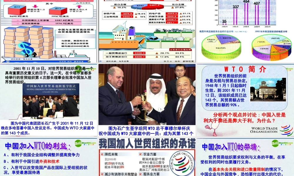 九年级政治 第四课第一框(对外开放的基本国策)课件 人教新课标版 课件