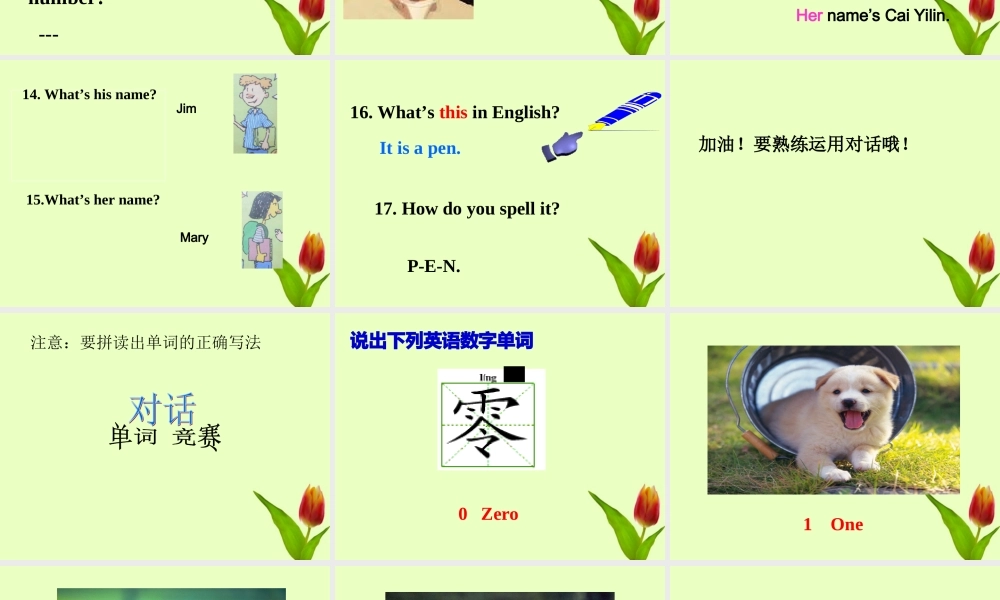 七年级英语上册 Unit1&2竞赛复习课件 人教新目标版 课件