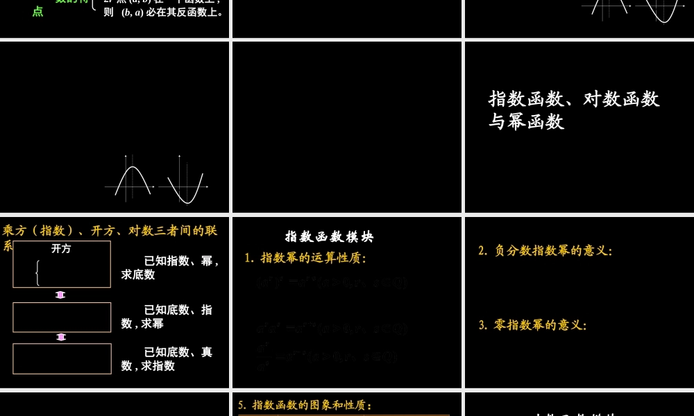 必修1-函数模块