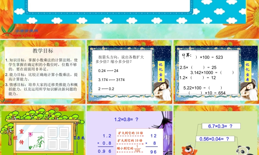 人教新课标数学五年级上册《小数乘小数_3》PPT课件