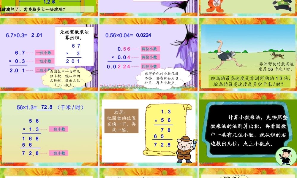人教新课标数学五年级上册《小数乘小数_3》PPT课件