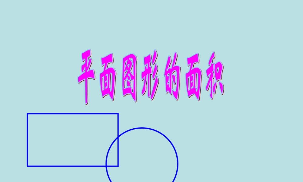 《平面图形的面积》