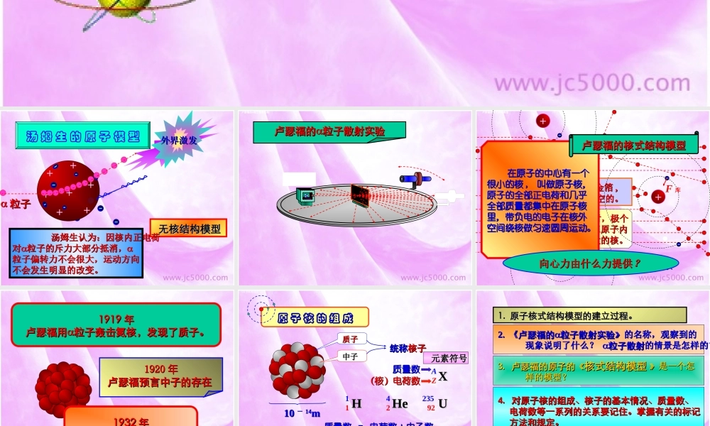 原子结构和原子核课件