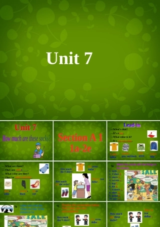 七年级英语上册 Unit 7 How much are these socks Section A 1课件 (新版)人教新目标版 课件